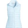 Lands’ End Women’s Wanderweight Packable Ultralight Down Vest(Soft Ice Blue)