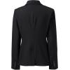 Lands’ End Women’s Washable Wool Two Button Traditional Blazer(Black)