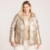 Lands’ End Women’s Wide Channel 600 Down Puffer Jacket(Gold Shine)