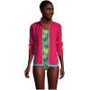 Lands’ End Womens Woven Hooded Full Zip Cover-up Jacket Hot Pink/Turquoise/Lime Mix Regular Small