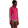 Lands’ End Womens Woven Hooded Full Zip Cover-up Jacket Hot Pink/Turquoise/Lime Mix Regular Small