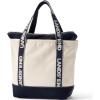 Lands’ End Zip Top Canvas Tote Bag(Natural/Navy Lands End)