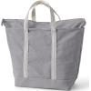 Lands’ End Zip Top Canvas Tote Bag(Silver Graphite)