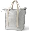 Lands’ End Zip Top Canvas Tote Bag(Silver Metallic)