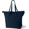 Lands’ End Zip Top Long Handle Canvas Tote Bag(Radiant Navy)