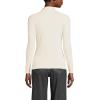 Women’s Drapey Rib Skimming Long Sleeve Mock Neck Shirt(Fresh Ivory)