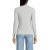 Women’s Drapey Rib Skimming Long Sleeve Mock Neck Shirt(Gray Heather)