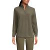 Lands’ End Anyweather Fleece Quarter Zip Pullover(Forest Moss)