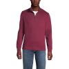 Lands’ End Bedford Rib Quarter Zip Pullover Sweater(Burgundy Spritz)