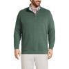 Lands’ End Bedford Rib Quarter Zip Pullover Sweater(Deep Woodland Green Heather)