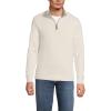 Lands’ End Bedford Rib Quarter Zip Pullover Sweater(Ivory Latte)