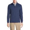 Lands’ End Bedford Rib Quarter Zip Pullover Sweater(Medium Denim Heather)