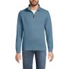 Lands’ End Bedford Rib Quarter Zip Pullover Sweater(Soft Peacock)