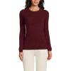 Lands’ End Cashmere Sweater(Rich Burgundy Donegal)