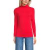 Lands’ End Lightweight Jersey Long Sleeve Turtleneck(Compass Red)