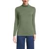 Lands’ End Lightweight Jersey Long Sleeve Turtleneck(Estate Green Heather)