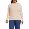Lands’ End Lightweight Jersey Long Sleeve Turtleneck(French Pecan Heather)