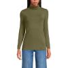 Lands’ End Lightweight Jersey Long Sleeve Turtleneck(Olive Drab)