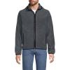 Lands’ End Men’s Anyweather Fleece Hooded Full Zip Jacket(Dark Charcoal Heather)