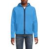 Lands’ End Men’s Anyweather Fleece Hooded Full Zip Jacket(Soft Boreal Blue)