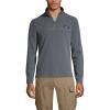 Lands’ End Men’s Anyweather Fleece Quarter Zip Pullover(Dark Charcoal Heather)