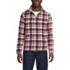 Lands’ End Men’s Anyweather Fleece Quarter Zip Pullover(Navy/Bourbon Plaid)