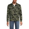 Lands’ End Men’s Bedford Rib Casual Quarter Zip Sweater(River Stone Green Camo)