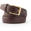 Lands’ End Men’s Classic Leather Chino Belt(Dark Brown)