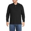 Lands’ End Men’s Comfort First Long Sleeve Solid Mesh Polo(Black)