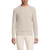 Lands’ End Men’s Drifter Cotton Crewneck Sweater(Flax Heather)