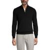 Lands’ End Men’s Fine Gauge Cashmere Quarter Zip(Black)