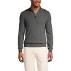 Lands’ End Men’s Fine Gauge Cashmere Quarter Zip(Charcoal Heather)