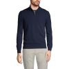 Lands’ End Men’s Fine Gauge Cashmere Quarter Zip(Radiant Navy)