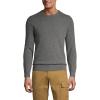 Lands’ End Men’s Fine Gauge Cashmere Sweater(Charcoal Heather)
