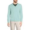 Lands’ End Men’s Fine Gauge Cashmere V-Neck Sweater(Aqua Breeze)