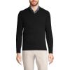 Lands’ End Men’s Fine Gauge Cashmere V-Neck Sweater(Black)