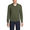 Lands’ End Men’s Fine Gauge Cashmere V-Neck Sweater(Wildwood Moss Heather)