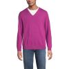 Lands’ End Men’s Fine Gauge Cotton V Neck Sweater(Light Raspberry Sorbet)