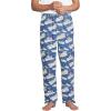 Lands’ End Men’s Flannel Pajama Pants(Cobalt Blue Holiday Penguins)
