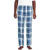 Lands’ End Men’s Flannel Pajama Pants(Muted Cobalt Blue Plaid)