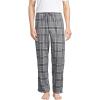 Lands’ End Men’s Flannel Pajama Pants(Pewter Heather/Gray Plaid)