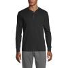 Lands’ End Men’s Knit Rib Henley(Black)