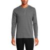 Lands’ End Men’s Knit Rib Henley(Charcoal Heather)