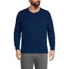 Lands’ End Men’s Knit Rib Henley(Deep Sea Navy)