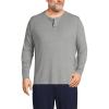 Lands’ End Men’s Knit Rib Henley(Pewter Heather)