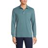 Lands’ End Men’s Long Sleeve American-Grown Supima Cotton Polo Shirt with Pocket(Tourmaline)