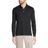 Lands’ End Men’s Long Sleeve American-Grown Supima Cotton Polo Shirt(Black)
