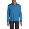 Lands’ End Men’s Long Sleeve American-Grown Supima Cotton Polo Shirt(Blue Hyacinth)