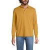 Lands’ End Men’s Long Sleeve American-Grown Supima Cotton Polo Shirt(Dijon Gold)
