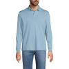 Lands’ End Men’s Long Sleeve American-Grown Supima Cotton Polo Shirt(Light Storm Blue)